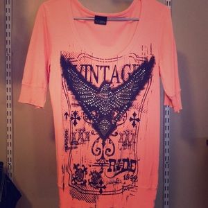 Coral Graphic Shirt